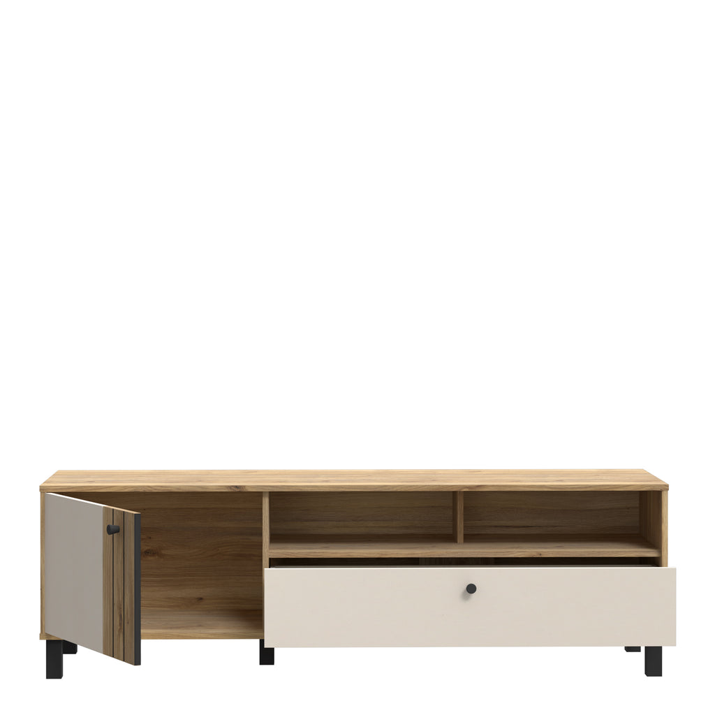 Grayson TV Unit in Cream and Oak