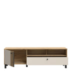 Grayson TV Unit in Cream and Oak