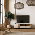 Grayson TV Unit in Cream and Oak