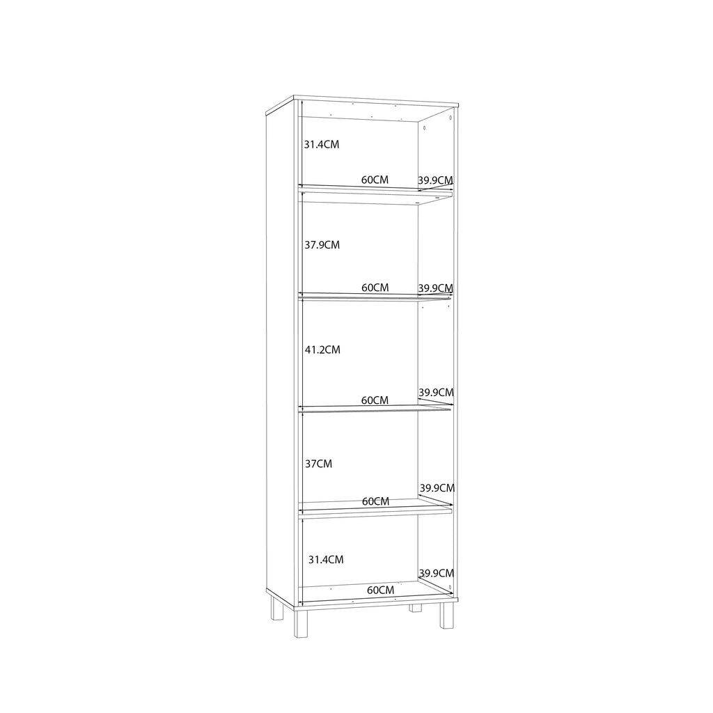 Grayson Glass Door Display Cabinet in Cream and Oak