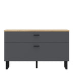 Karis TV Unit with 1 Drawer 1 Flip Door in Grey and Oak