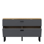 Karis TV Unit with 1 Drawer 1 Flip Door in Grey and Oak