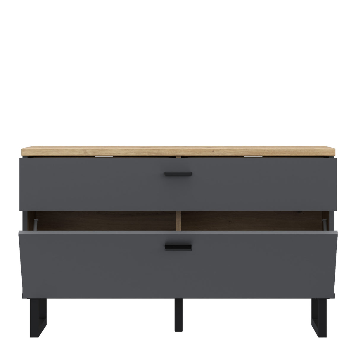 Karis TV Unit with 1 Drawer 1 Flip Door in Grey and Oak