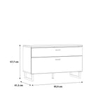 Karis TV Unit with 1 Drawer 1 Flip Door in Grey and Oak