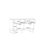 Karis TV Unit with 1 Drawer 1 Flip Door in Grey and Oak