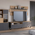 Karis TV Unit with 1 Drawer 2 Flip Doors in Grey and Oak
