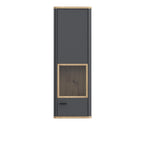 Karis Display Cabinet with 1 Glass Door in Grey and Oak