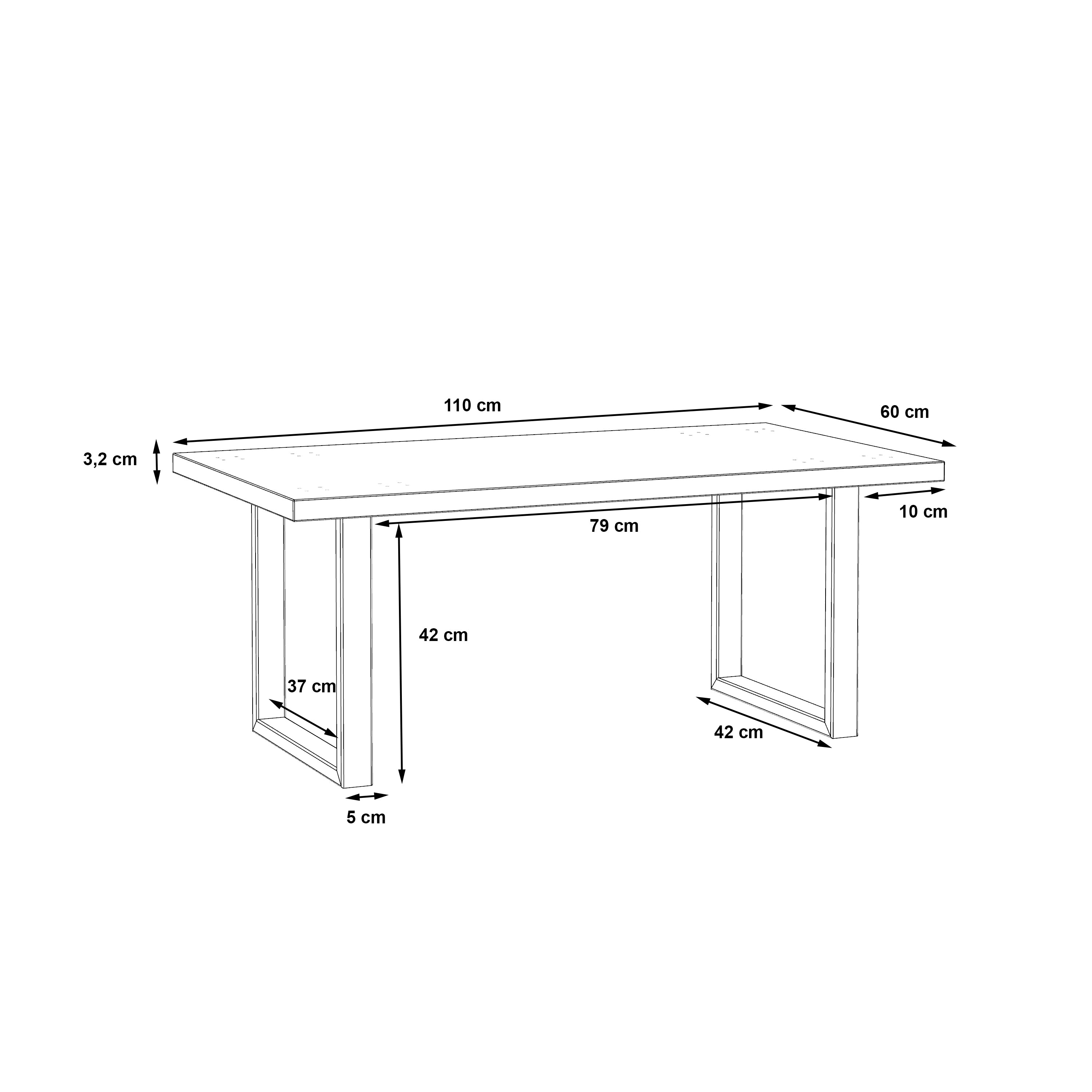 Atlanta Coffee Table in Artisan Oak