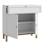 Woodland 2 Door 1 Drawer Console/ Sideboard in Light Grey and Oak