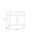 Woodland 2 Door 1 Drawer Console/ Sideboard in Light Grey and Oak