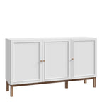 Woodland 3 Door 1 Drawer Sideboard in Light Grey and Oak