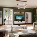 Woodland 2 Door 1 Drawer TV Unit in Light Grey & Oak