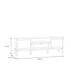 Woodland 2 Door 1 Drawer TV Unit in Light Grey & Oak (inc LED Lighting)