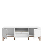 Woodland 2 Door 1 Drawer TV Unit in Light Grey & Oak