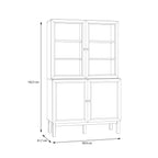 Woodland Glass Display Cabinet - Light Grey and Oak