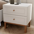 Woodland 2 Drawer Bedside Chest in Light Grey and Oak