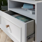 Woodland 2 Drawer Bedside Chest in Light Grey and Oak