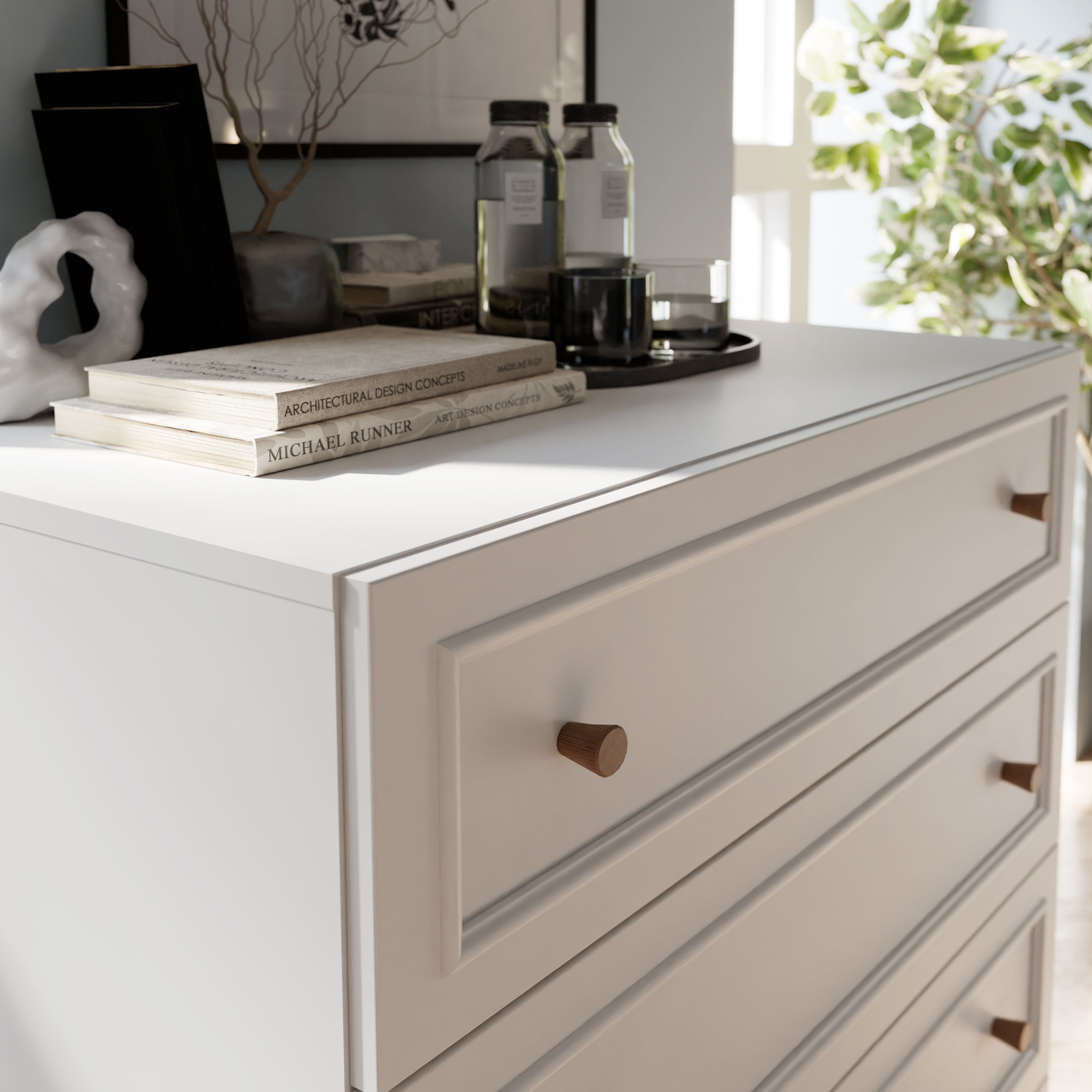 Woodland 3 Drawer Chest - Light Grey and Oak