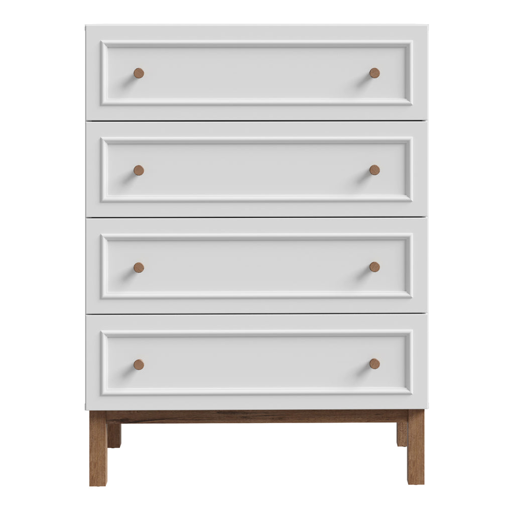 Woodland 4 Drawer Chest - Light Grey and Oak