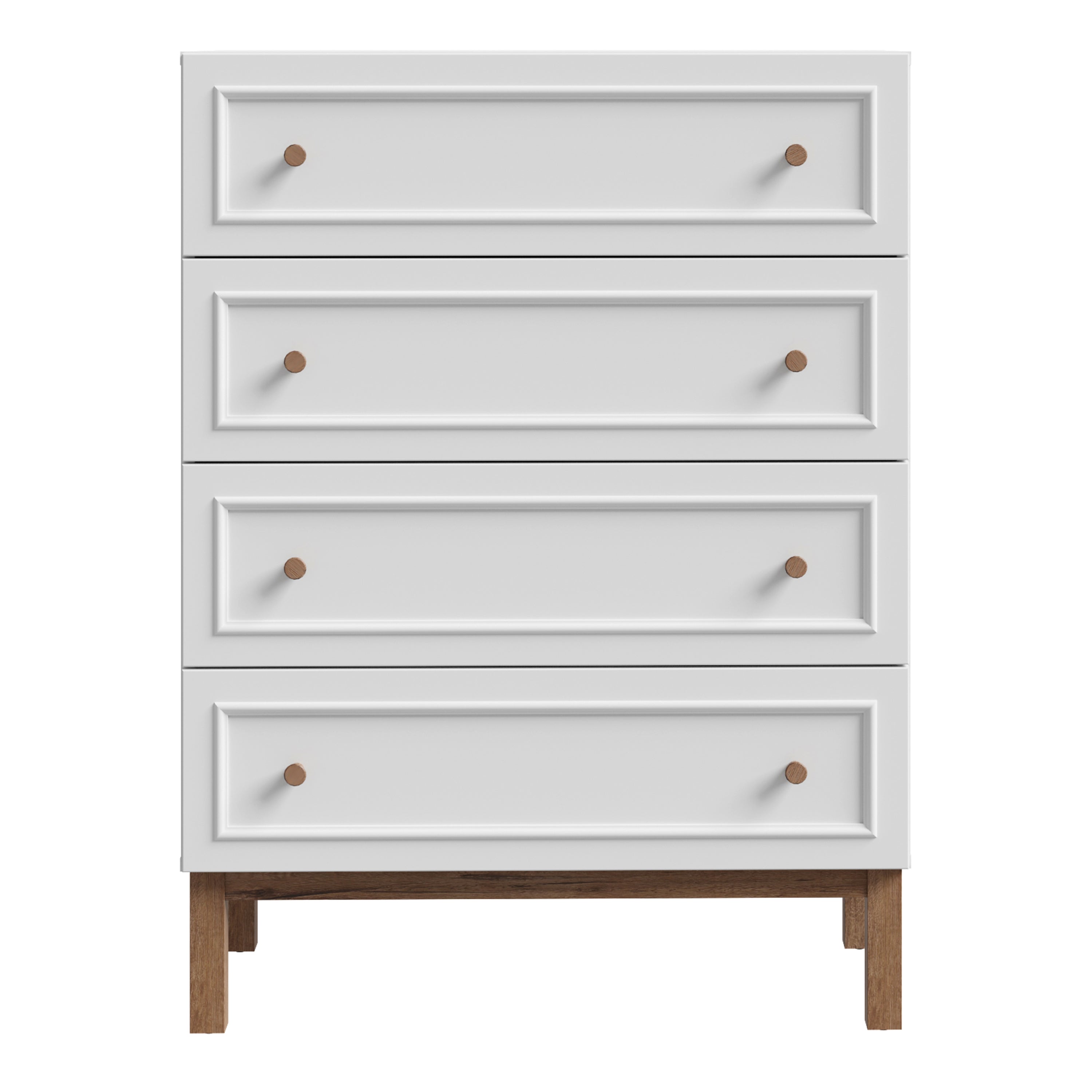 Woodland 4 Drawer Chest - Light Grey and Oak