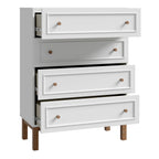 Woodland 4 Drawer Chest - Light Grey and Oak