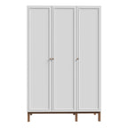 Woodland 3 Door Wardrobe - Light Grey and Oak