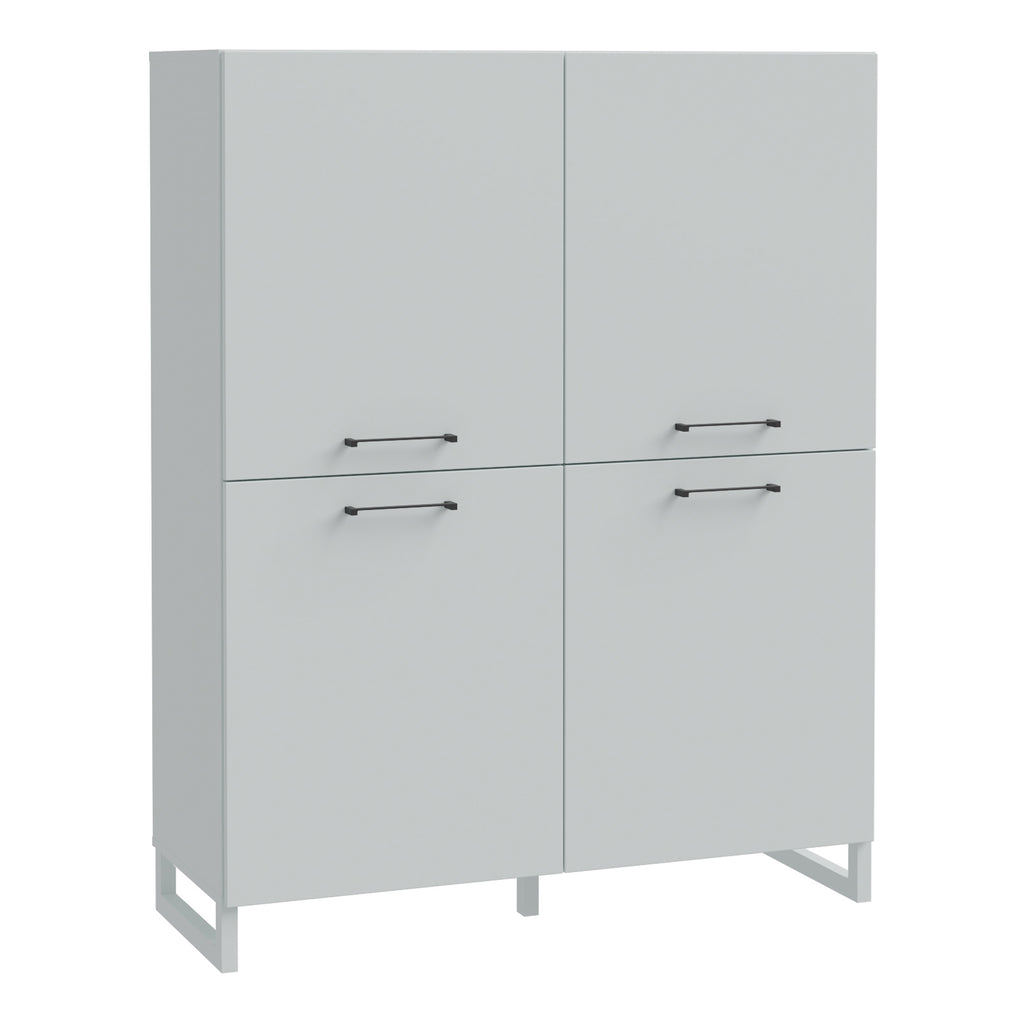 Sadie 4 Door Highboard in Light Grey