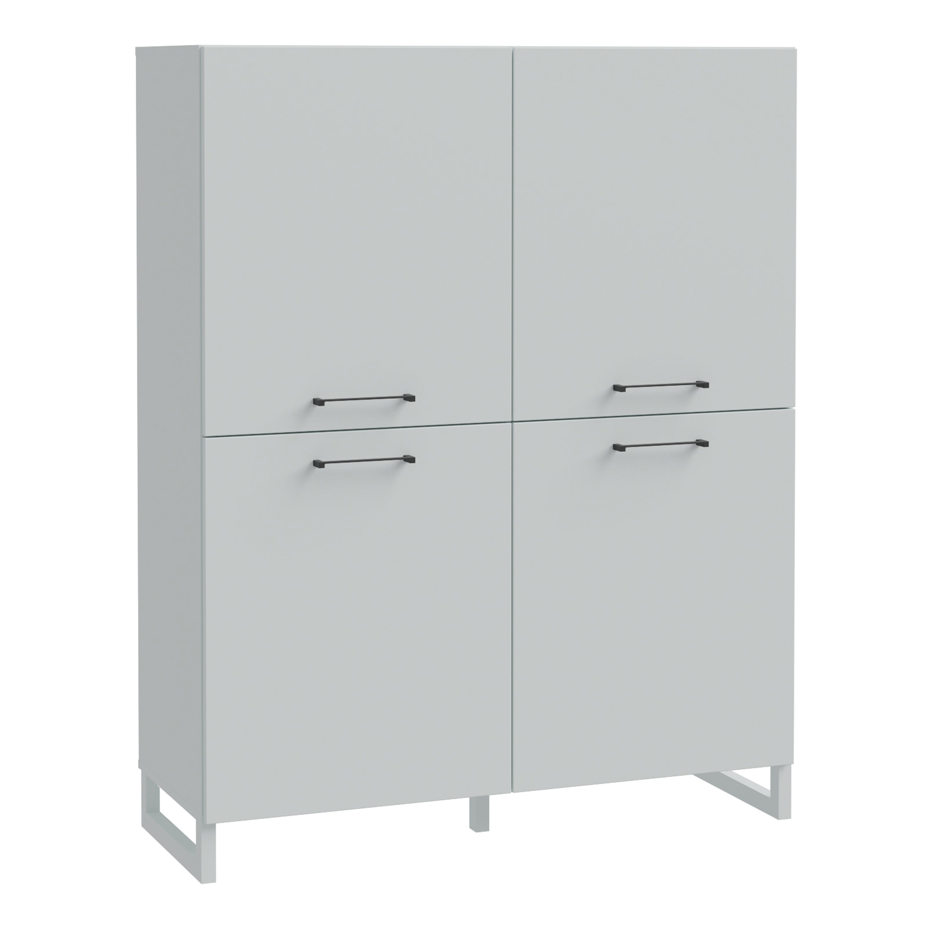 Sadie 4 Door Highboard in Light Grey