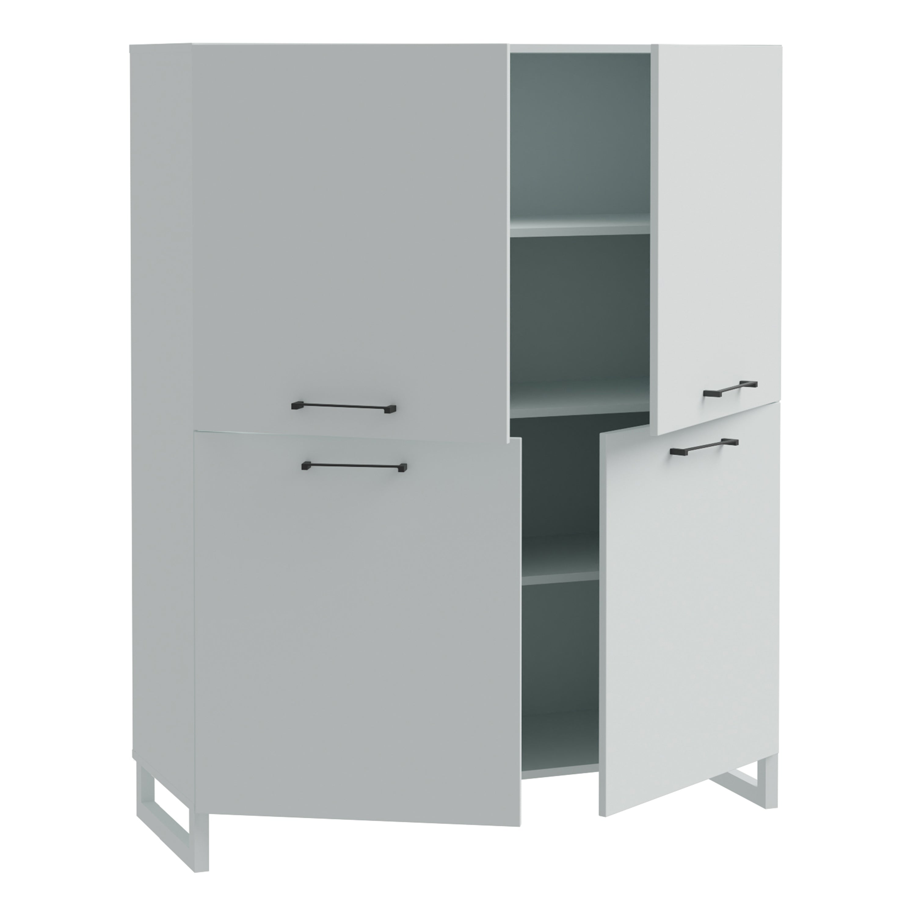 Sadie 4 Door Highboard in Light Grey