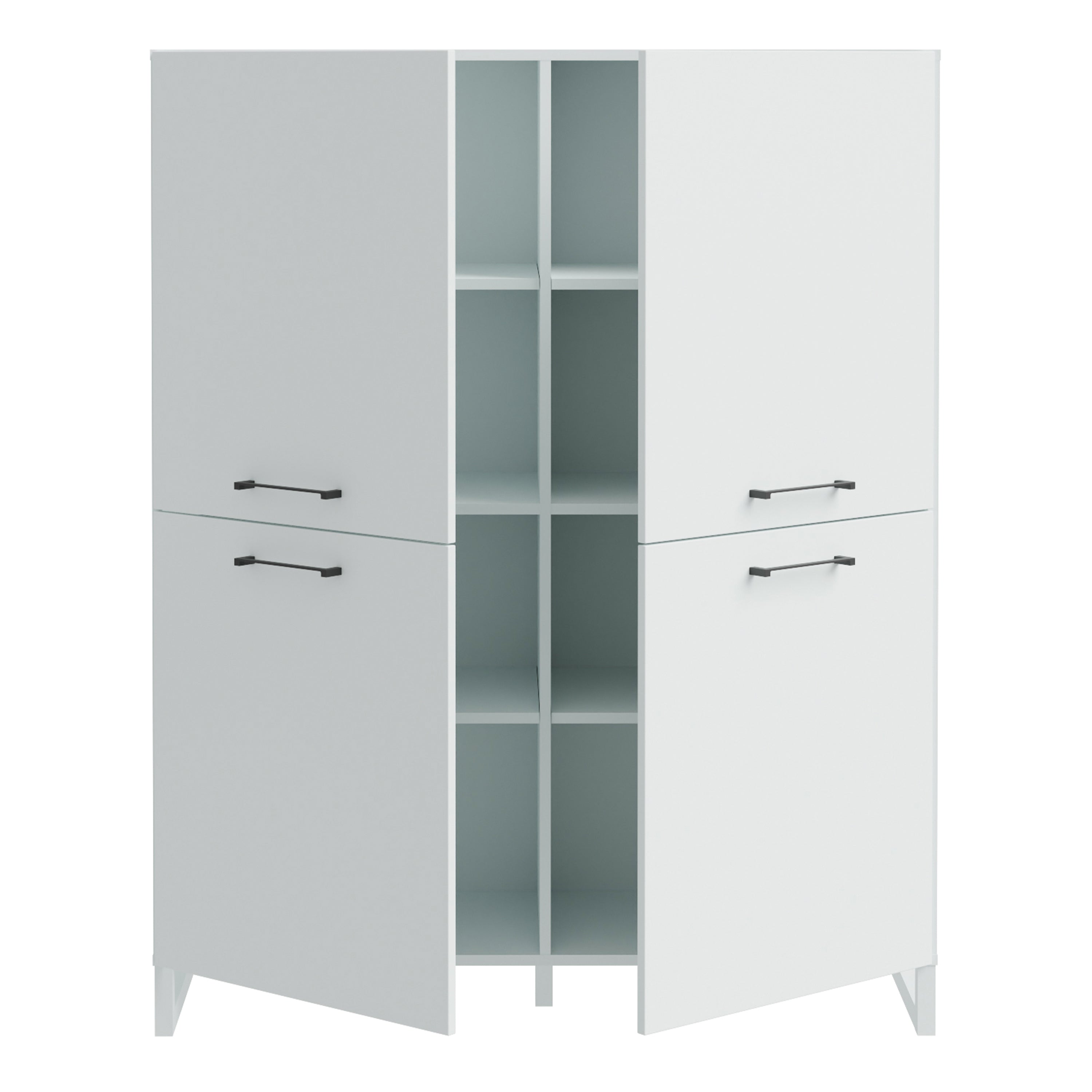 Sadie 4 Door Highboard in Light Grey
