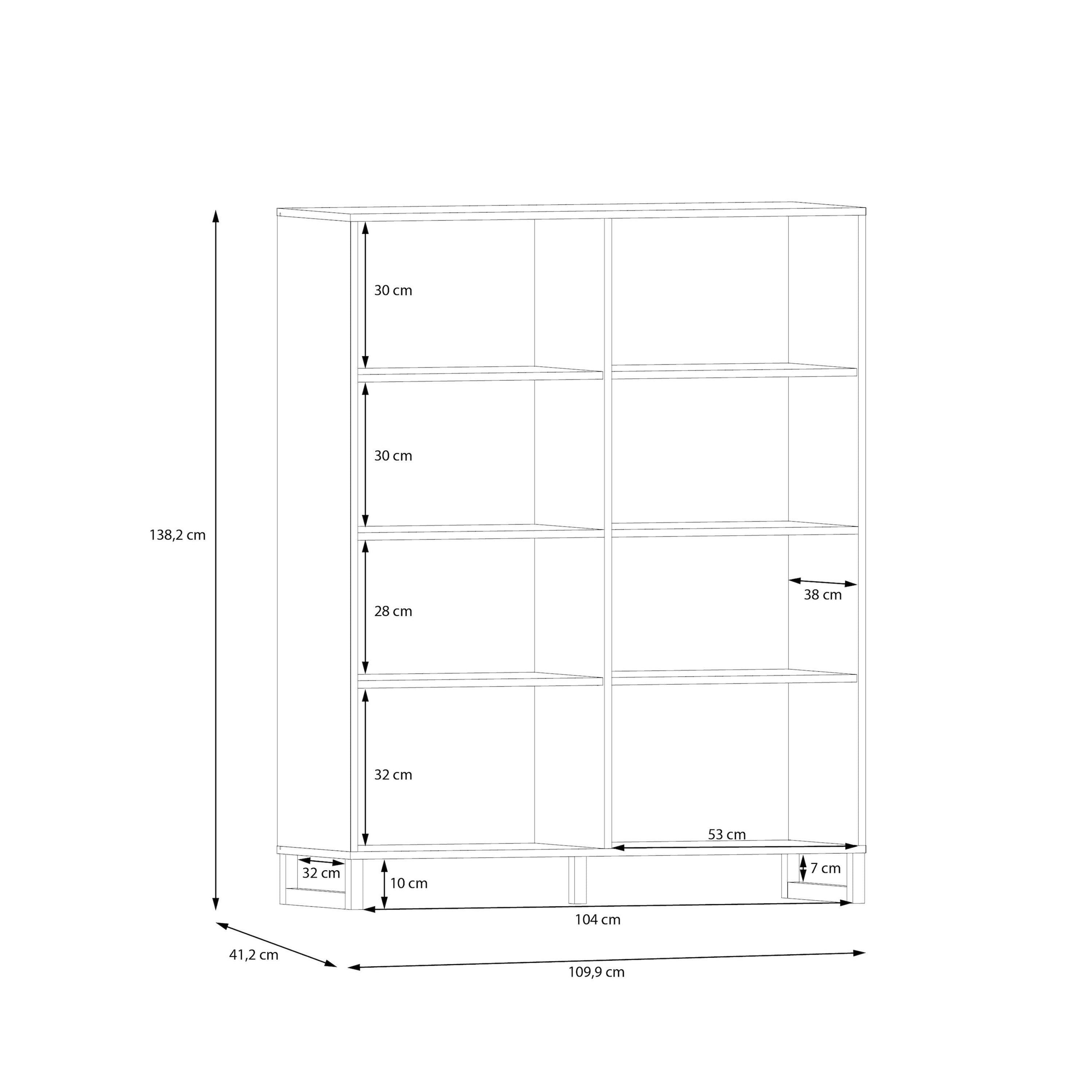 Sadie 4 Door Highboard in Light Grey