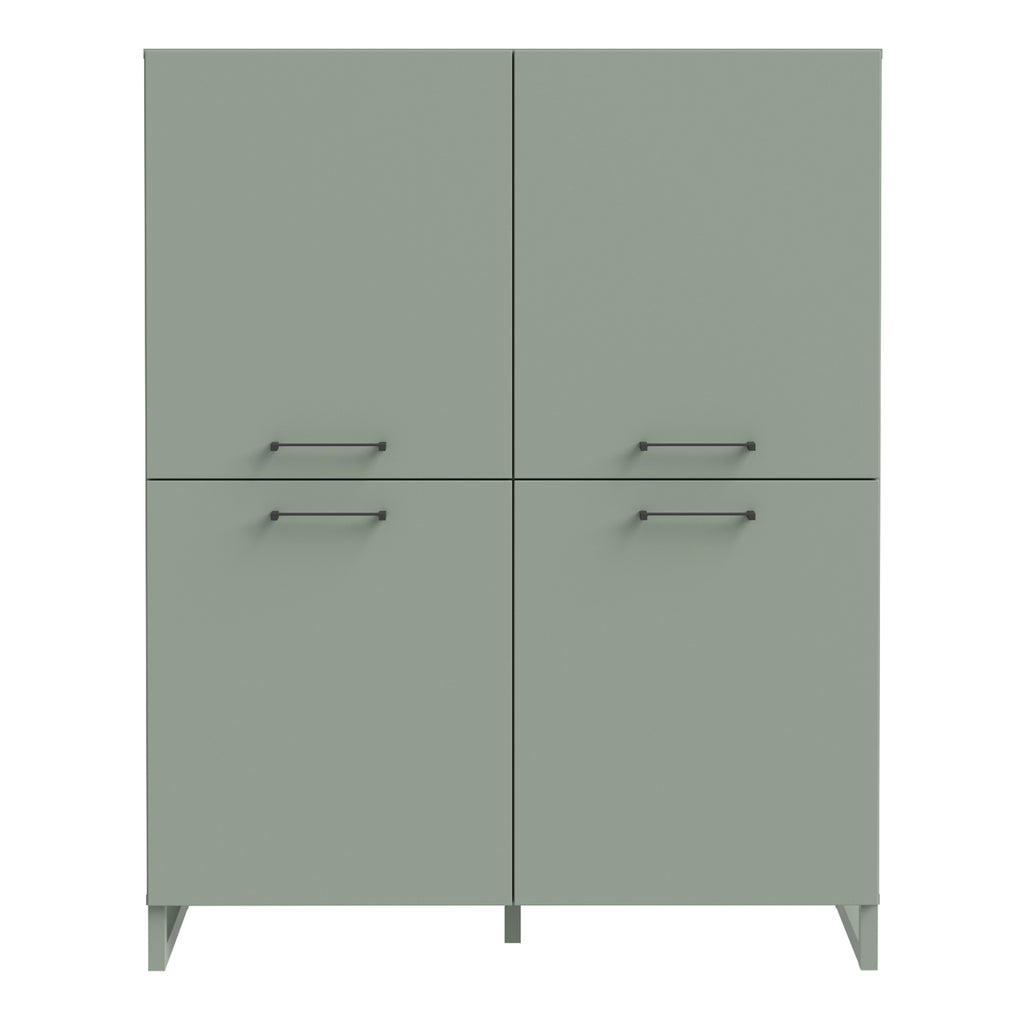 Sadie 4 Door Highboard in Sage Green