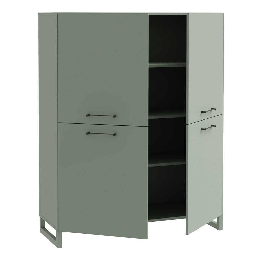 Sadie 4 Door Highboard in Sage Green