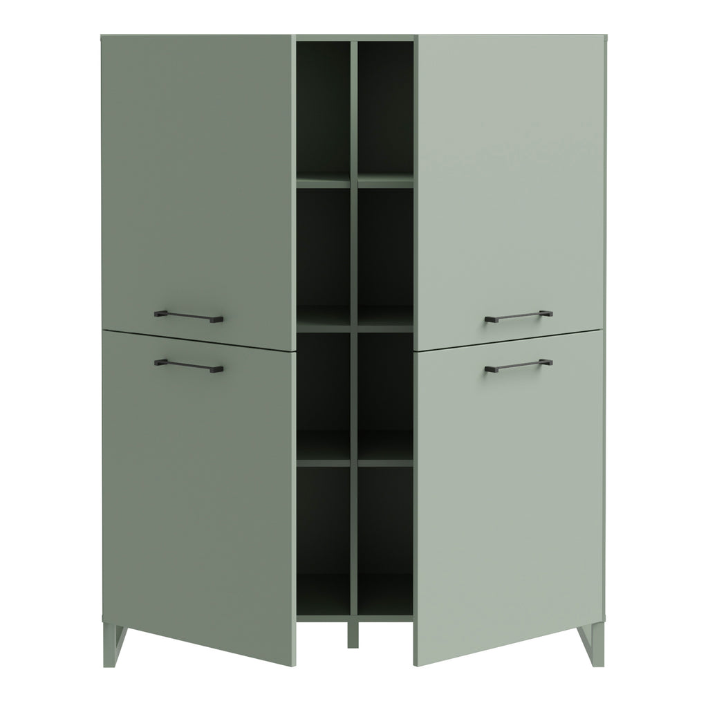 Sadie 4 Door Highboard in Sage Green