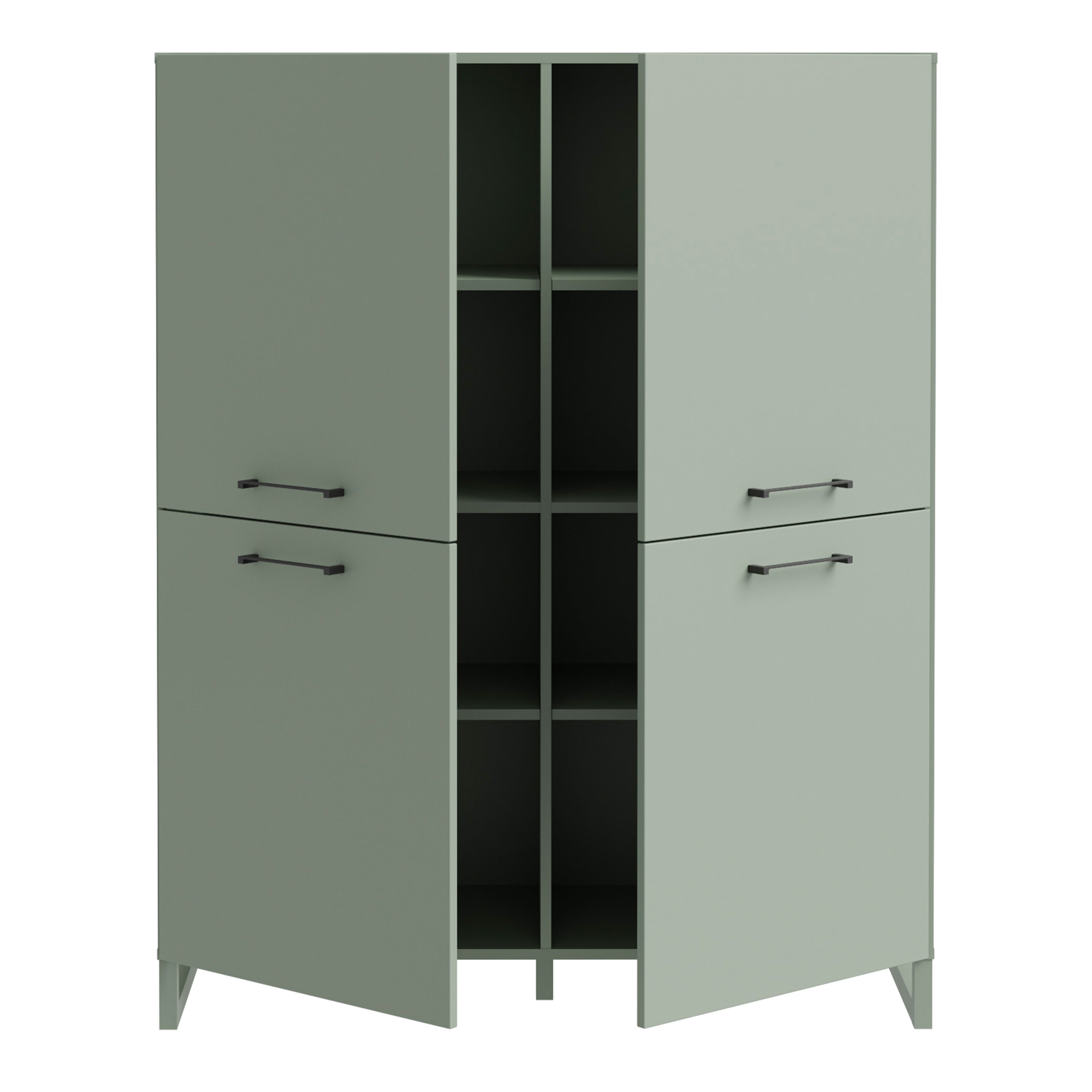 Sadie 4 Door Highboard in Sage Green