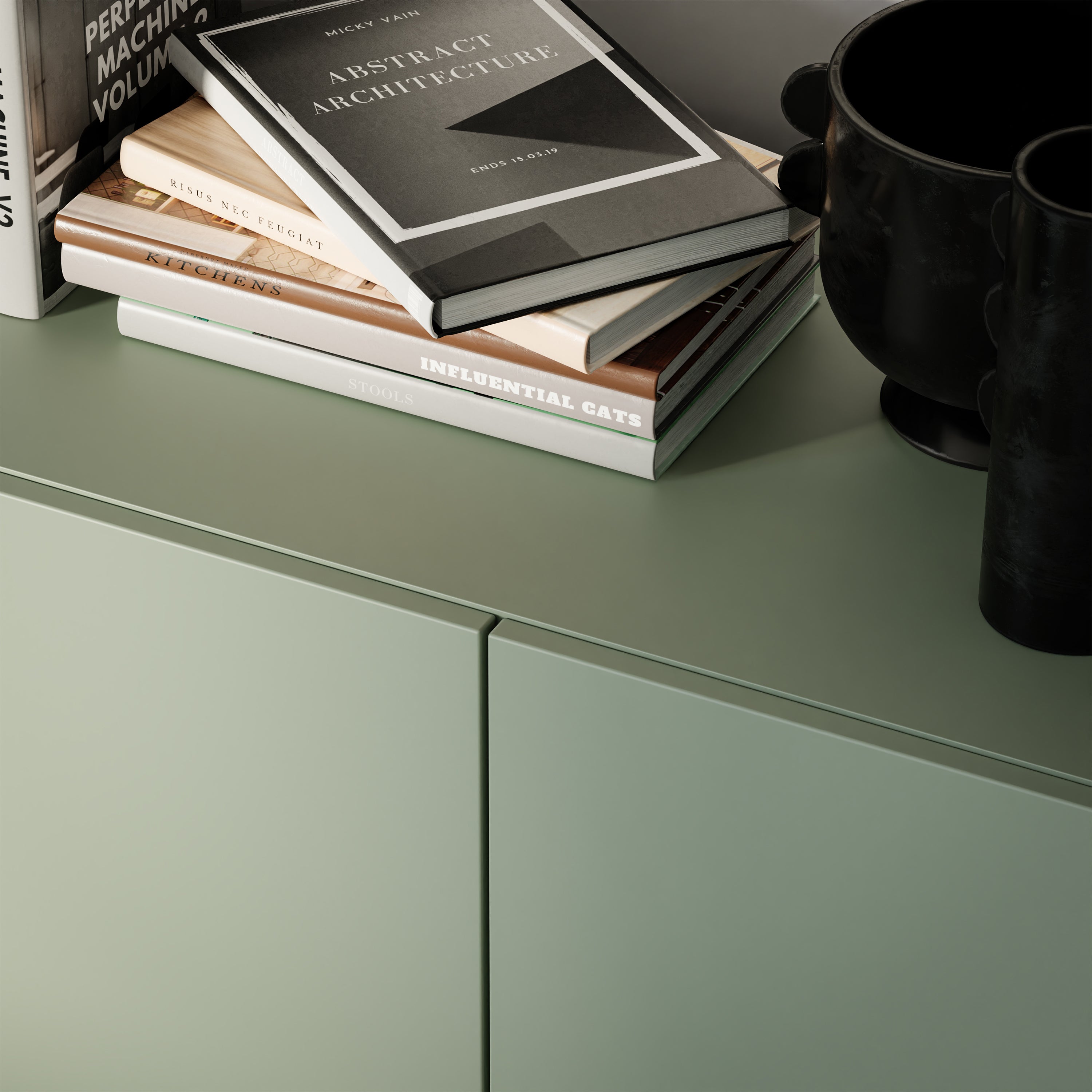 Sadie 4 Door Highboard in Sage Green