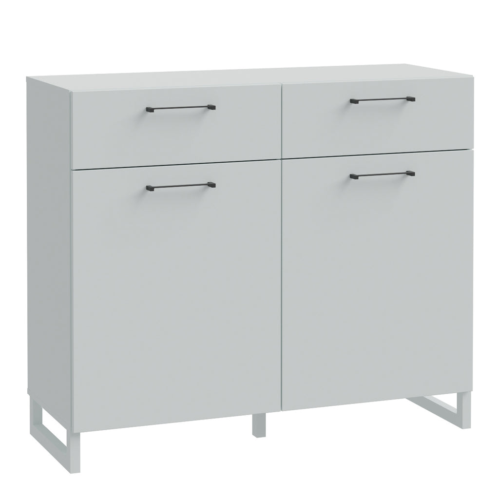 Sadie 2 Door 2 Drawer Chest in Light Grey