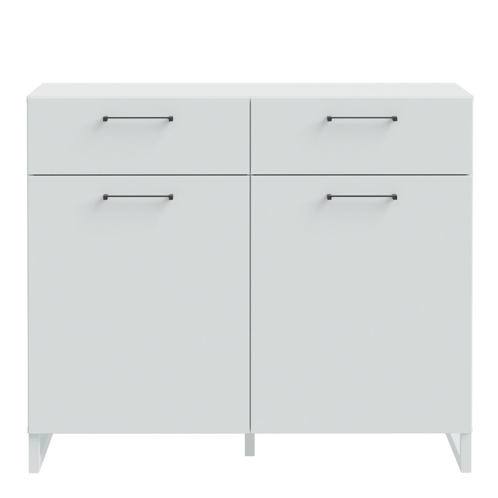 Sadie 2 Door 2 Drawer Chest in Light Grey