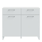 Sadie 2 Door 2 Drawer Chest in Light Grey