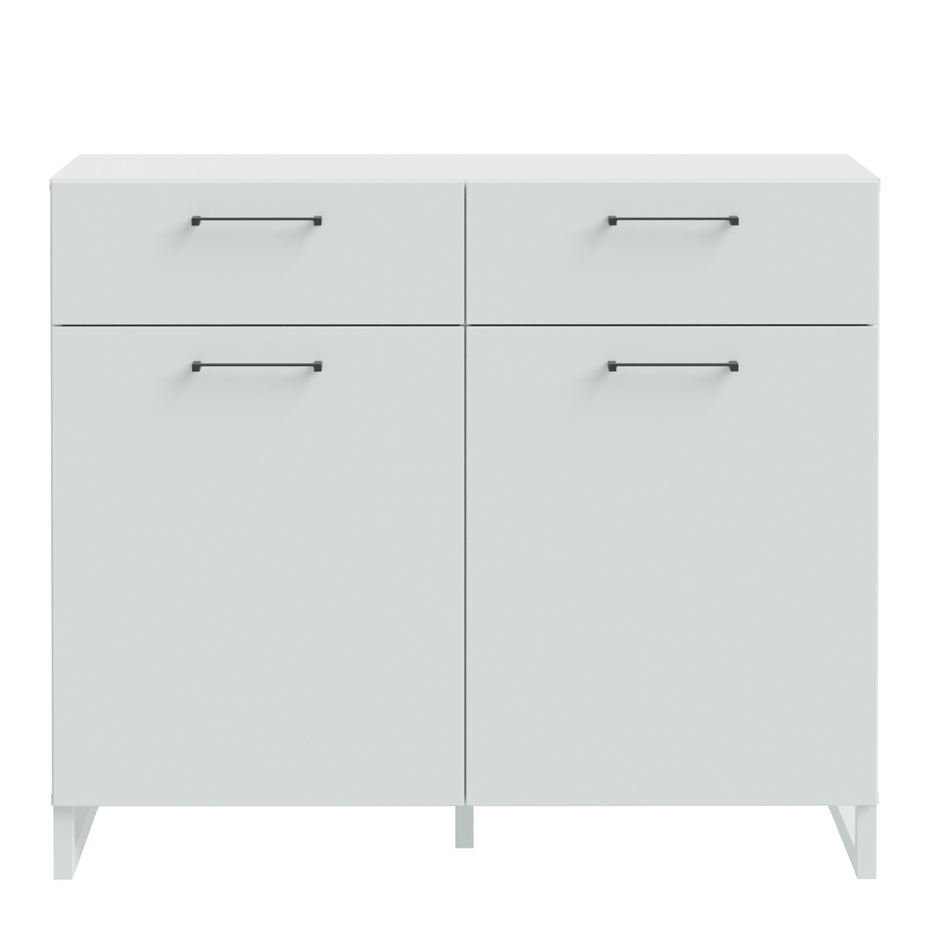Sadie 2 Door 2 Drawer Chest in Light Grey