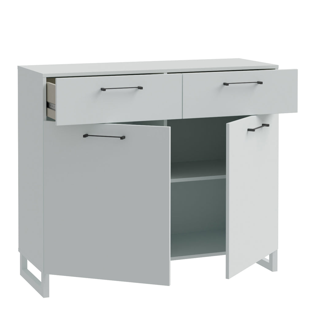 Sadie 2 Door 2 Drawer Chest in Light Grey