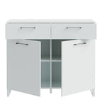 Sadie 2 Door 2 Drawer Chest in Light Grey