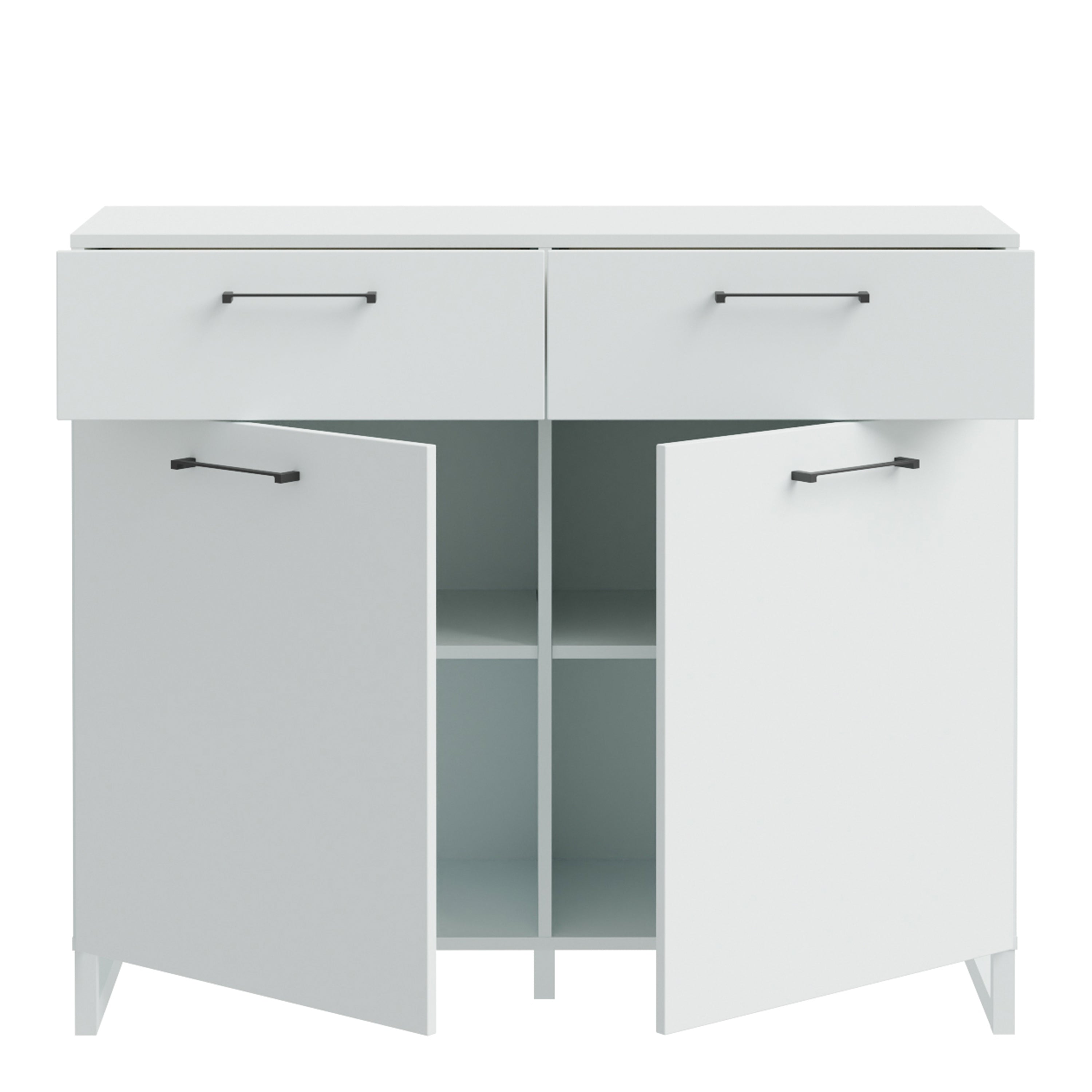 Sadie 2 Door 2 Drawer Chest in Light Grey