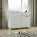 Sadie 2 Door 2 Drawer Chest in Light Grey