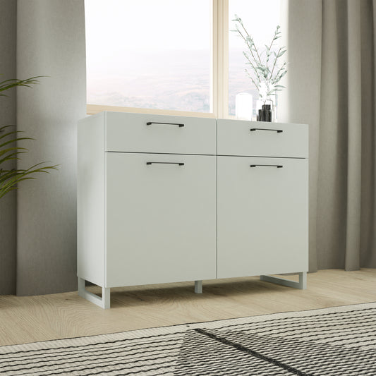 Sadie 2 Door 2 Drawer Chest in Light Grey