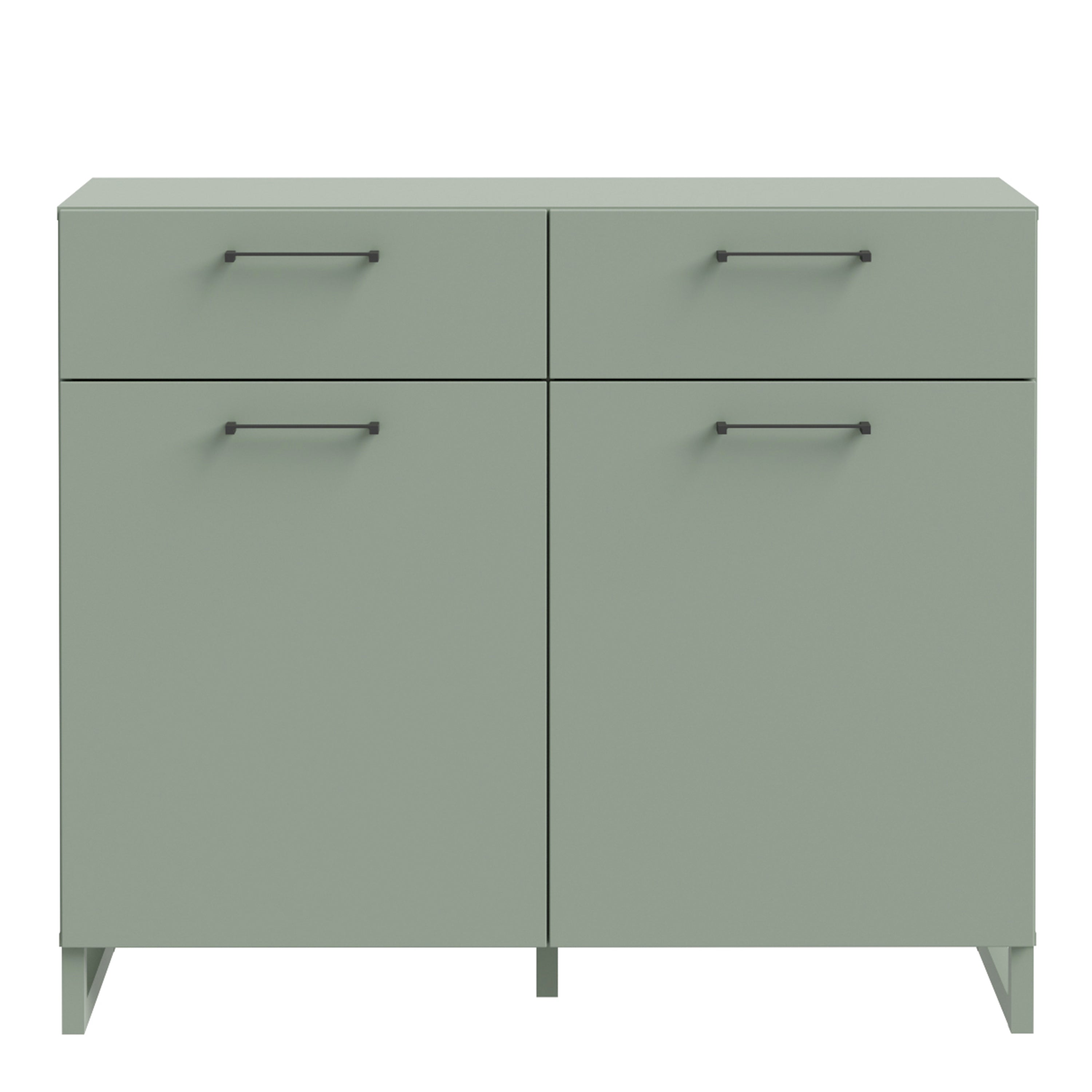 Sadie 2 Door  2 Drawer Chest in Sage Green