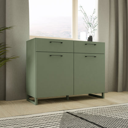 Sadie 2 Door  2 Drawer Chest in Sage Green