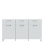Sadie 3 Door 3 Drawer Chest in Light Grey