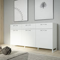 Sadie 3 Door 3 Drawer Chest in Light Grey