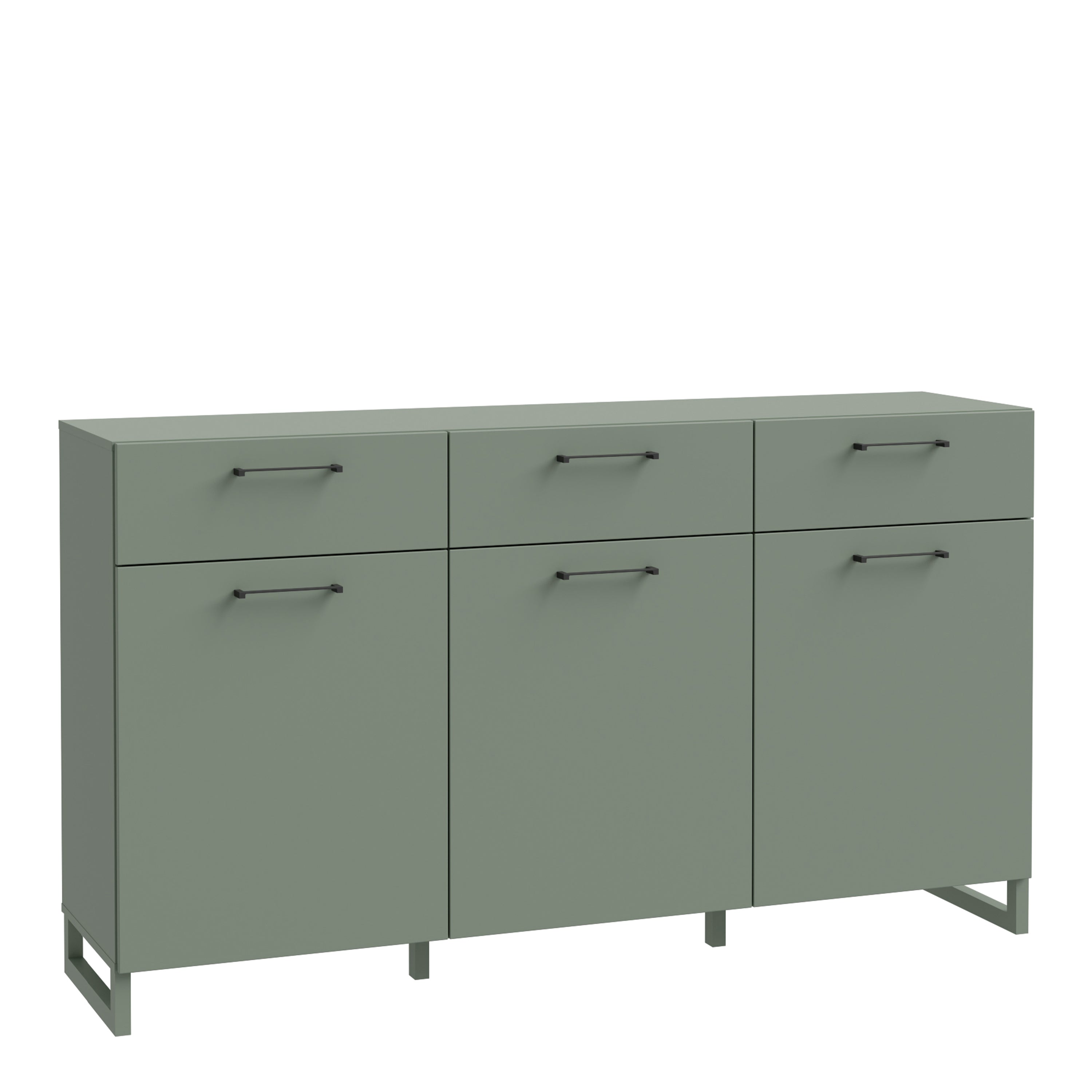 Sadie 3 Door 3 Drawer Chest in Sage Green